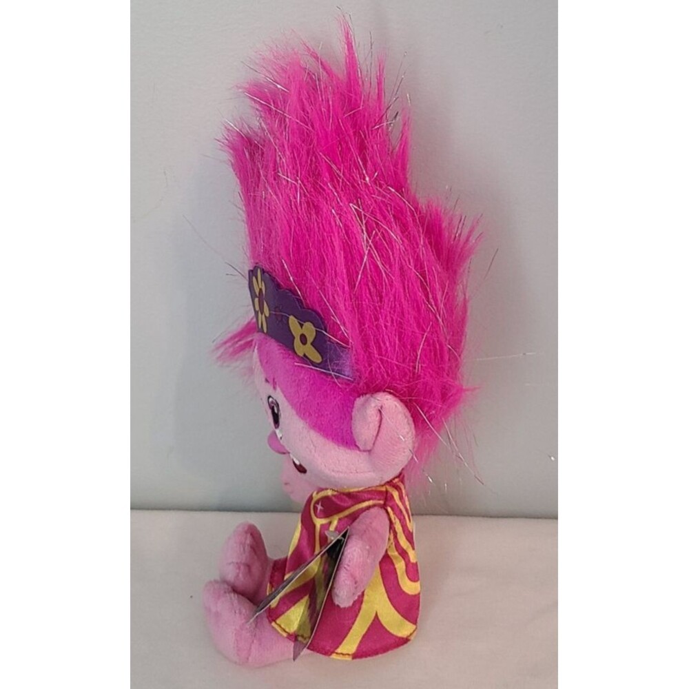 Poppy Plush Stuffed Animal Trolls World Tour 8" NWT Pink Dress Harmony Music - Picture 3 of 10
